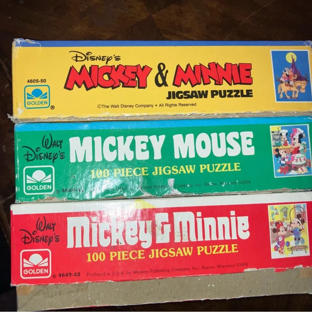 1986 Disney Mickey & Minnie‎ Mouse Puzzle Set